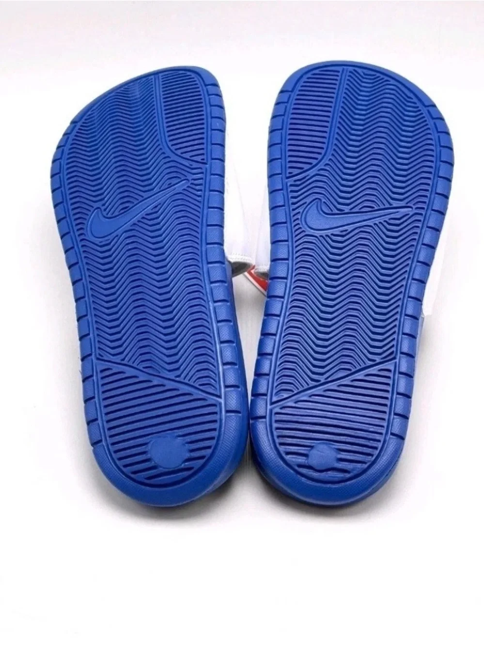 NEW Nike Benassi JDI Sandals Mens Blue White Red Slip On Slipper 343880 410 9-13